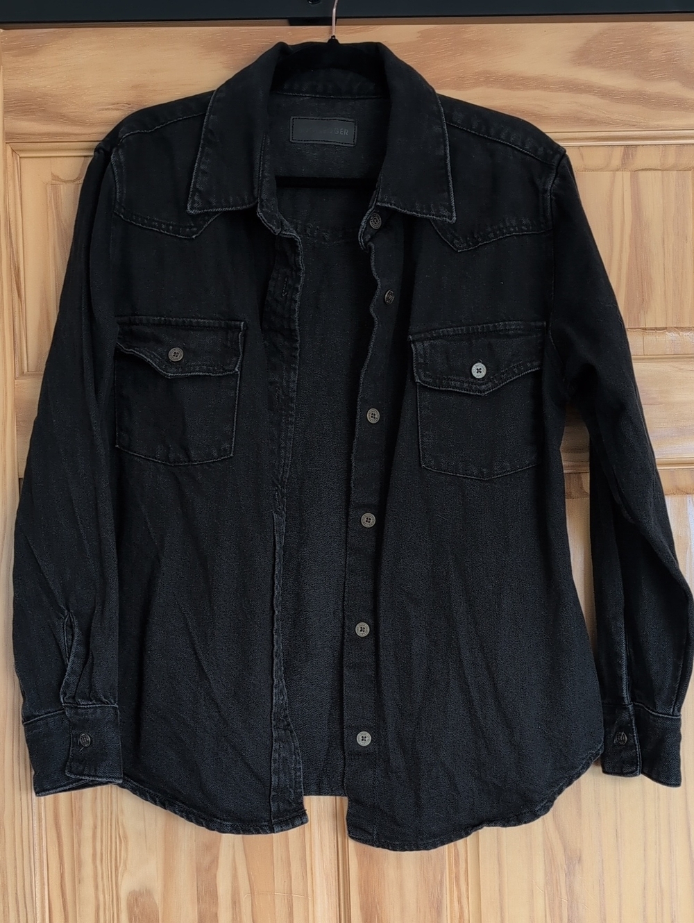 Button-Up Denim Shirt Jacket